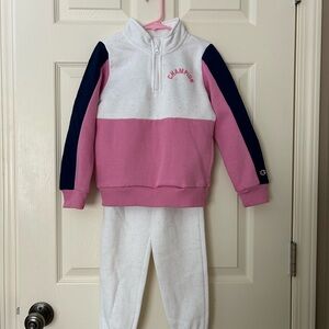 New with tags- Champion Kids Pink and White Sweatpants Set